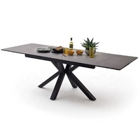 Ensemble de Table à Manger Moderne Italien Pliant Extensible Luxe 6 Chaises en Pierre Frittée Céramique ou Marbre