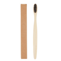 Vente chaude Professionnel Écologique Brosse À Dents En Bambou Grande Brosse À Dents En Poils De Sanglier Doux pour Adultes