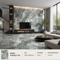 Azulejo de Porcelana con Aspecto de Mármol Brillante Moderno de Primera Calidad de 900x1800 mm |   Baldosas Antideslizantes y Antibacterianas de 10 mm de Grosor para Paredes y Pisos de Apartamentos