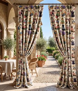 Cat Pajama Party <b>Curtain</b> Velvet Or Blackout Art Nouveau Window Each Panel Decorative Printed Drapes <b>for</b> Living Room Bedroom Kids - Product Image 1