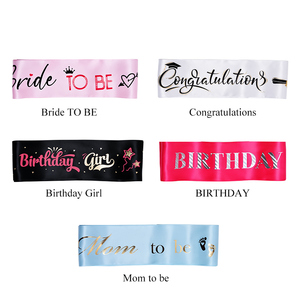 Cinta <span class=keywords><strong>de</strong></span> satén personalizada <span class=keywords><strong>de</strong></span> 4 pulgadas y 100MM, lámina dorada impresa con logotipo para fiesta <span class=keywords><strong>de</strong></span> regalo, desfile <span class=keywords><strong>de</strong></span> Damas - Product Image 4