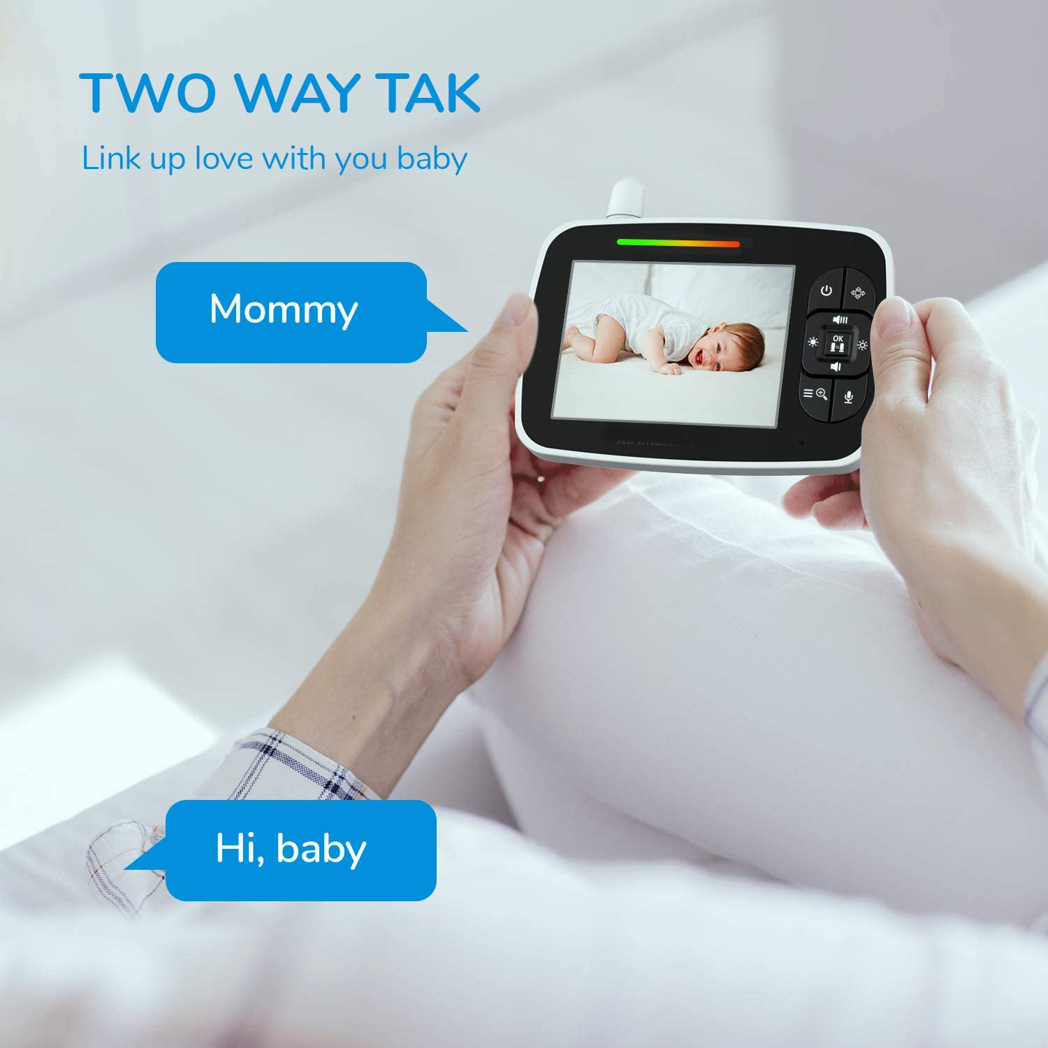 SMARTREE Factory Price 3.5 inch amazon hot pan/tilt video baby monitor with night vision two-way talking
