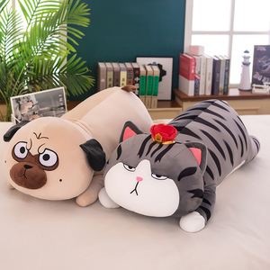 Venta al por mayor Kawaii suave rey británico gatos y Baza perro negro juguetes de peluche realistas muñecos de animales de peluche para dormir almohada para niños - Product Image 2