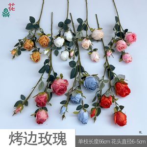 Rosas Artificiales de Seda, Flor Realista de Estilo Vintage, Decoración para el Hogar, Boda, Día de San Valentín, Arreglo de Mesa para Cafetería - Product Image 4