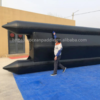 Casco de PVC inflable de piso de aluminio extraíble rígido de alta resistencia de 23 pies y 7 metros con quilla inflable y tubos de velocidad