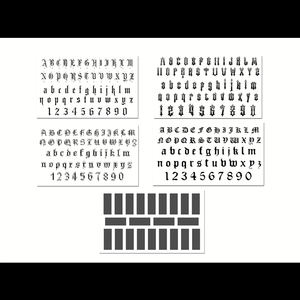 Tatuaggi temporanei impermeabili 26 lettere ABC lettere nere su carta parola inglese impermeabili tatuaggi temporanei - Product Image 3