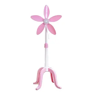 220v Standing Fan Plastic Pedestal 5 Blades Height Adjustable House Powerful Standing Fan