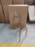 Toptan orta Victoria Modern kolsuz düğün parti plastik kristal akrilik şeffaf şeffaf hayalet sandalye olay için