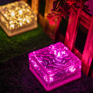 Luci colorate per gelato in mattoni a LED cubetti di ghiaccio decorativi ABS lampada da giardino a energia <span class=keywords><strong>solare</strong></span> da esterno impermeabile Multi colore - Product Image 6