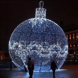 新年のテーマライト街路装飾球形カスタマイズLEDキラキラ色変更LEDクリスマスライト