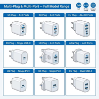 Pengisi Daya Mini Lipat Elektrik 35W Kabel Type-C Retractable Pengisian Cepat PD 3.0 Output Dual-Line 5V/3A OVP OTP OCP OLP