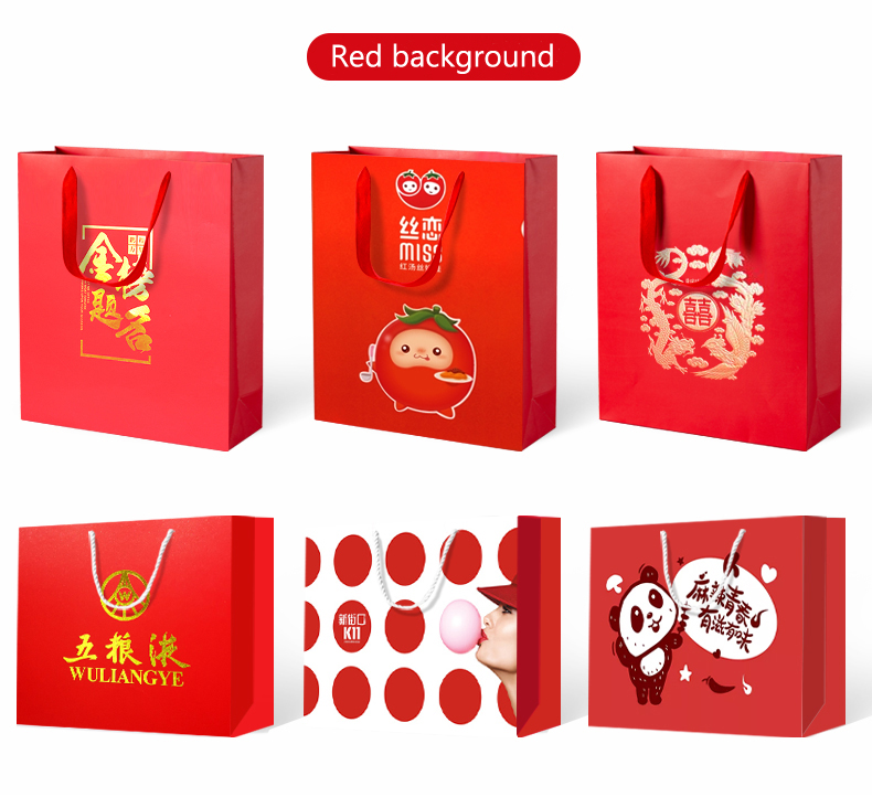 Custom Luxury Cardboard Packaging Brown Kraft Gift Craft Shopping Paper Bag With Ribbon Handles