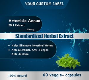 Cápsulas de Artemisia Annua Orgánica de 500 mg, Cultivada en Estado Natural, Suplementos Antifúngicos para la Salud, Extracto de Planta Extraído con Solvente, OEM - Product Image 2