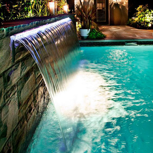 Piscine artificielle jardin étang <span class=keywords><strong>lame</strong></span> <span class=keywords><strong>d</strong></span>'<span class=keywords><strong>eau</strong></span> cascade <span class=keywords><strong>avec</strong></span> lumière <span class=keywords><strong>led</strong></span>, piscine cascade <span class=keywords><strong>d</strong></span>éversoir - Product Image 6