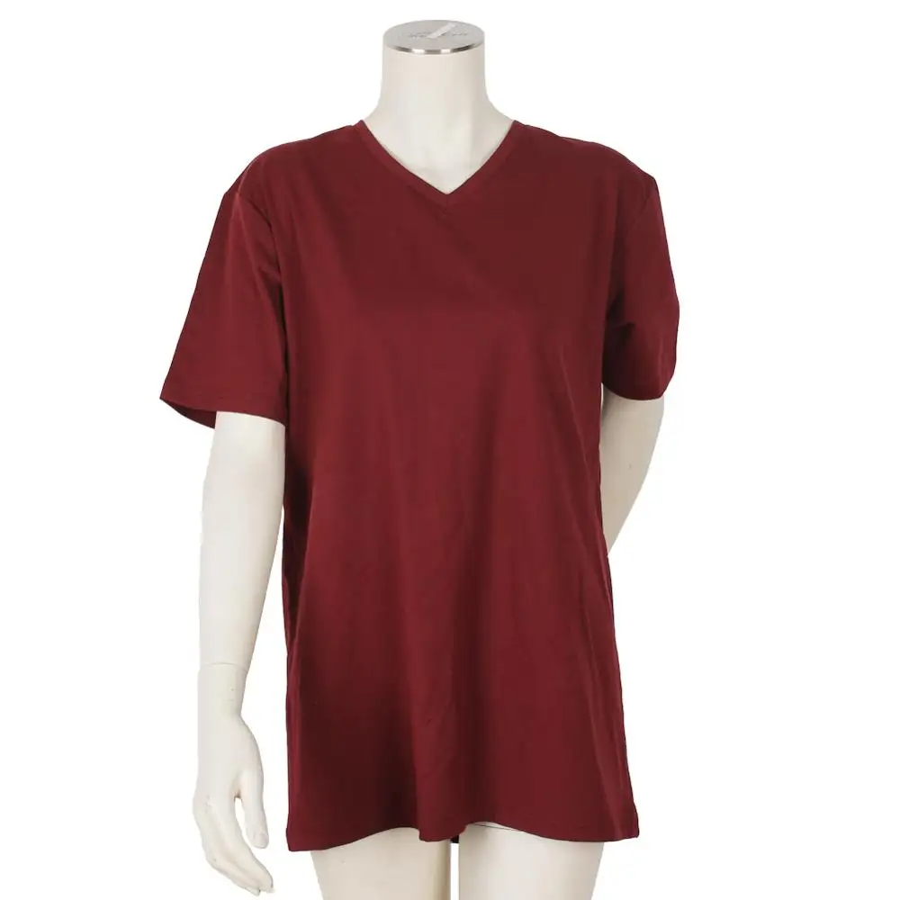 Camiseta de algodón con cuello en V para hombre, de alta calidad, secado rápido, Pima