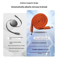 Nouveau câble de données magnétique plat tressé 240W, double Type-C, charge super rapide, transfert de données pour téléphones mobiles, tablettes, ordinateurs portables