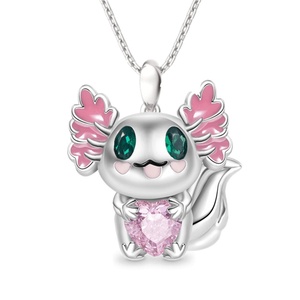 Collier pendentif salamandre à grandes oreilles volantes électroplaqué, motif dessin animé, tendance, nouveau, best-seller transfrontalier - Product Image 4