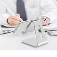 Soporte de Escritorio de Aluminio Estable y Antideslizante de Alta Calidad para Teléfonos Celulares, Compatible con iPhone, iPad Mini y Dispositivos de 4-10 Pulgadas