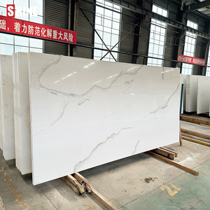 Lastra Grande in <span class=keywords><strong>Quarzo</strong></span> Artificiale Calacatta Bianco Stile Moderno per Top Cucina e Bagno, Design Ispirato alla Via della Seta, Disponibile Modello 3D per Hotel - Product Image 4