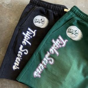 เสื้อยืดผ้าฝ้ายฟอกสีลายกรดแบบวินเทจสำหรับผู้ชายพิมพ์โลโก้ที่กำหนดเองได้น้ำหนักมากพร้อมไหล่ตก - Product Image 4