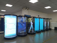Vitrine cylindrique holographique 3D grandeur nature avec interaction IA – Présentoir publicitaire Holo Tube