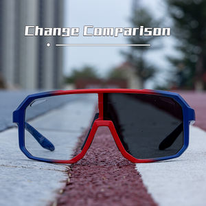 نظارات سريعة التغير بالألوان من KAPVOE نظارات شمسية لركوب الدراجات في الأماكن المغلقة والخارجية UV400 TR90 Tenix photochroمية نظارات للدراجات - Product Image 2