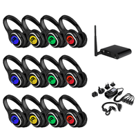 Casques de disco silencieux RF998A à 3 canaux, portée effective de 500 m, pour soirées clubbing, avec 12 heures d'autonomie
