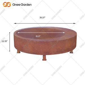 GNEE Corten Steel Wood Burning Fire <b>Table</b> <b>BBQ</b> Pit 40000-44999 BTU Freestanding Outdoor Garden Decoration Outdoor Cooking - Product Image 2