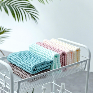 Soft Absorbent 40g 100% Cotton Waffle Weave <strong>Small</strong> Square <strong>Hand</strong> Face <strong>Towel</strong> Adult 34*34cm - Product Image 3