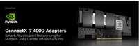 Carte adaptateur ConnectX-7 HHHL 400GbE / NDR400 IB (mode par défaut) MCX75310AAS-NEAT désactivée OSFP PCIe 5.0x16 Crypto à port unique