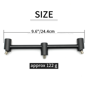Barre anti-tiraillement en alliage d'aluminium à 2 tiges, extra longue de 9,6 pouces, pour utilisation avec un trépied ou comme barre anti-tiraillement standard pour la pêche à la carpe - Product Image 6