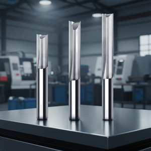 Jinchuan deux cannelures droites mèches de toupie 6mm 8mm tige CNC bois droit gravure fraises <span class=keywords><strong>fraise</strong></span> fin découpeuse - Product Image 6