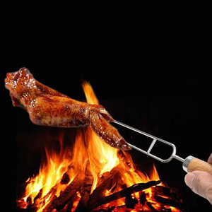 Commercio all'ingrosso 10 pz <span class=keywords><strong>in</strong></span> <span class=keywords><strong>acciaio</strong></span> <span class=keywords><strong>inox</strong></span> BBQ Kebab spiedino bastoncini manico <span class=keywords><strong>in</strong></span> legno per <span class=keywords><strong>Barbecue</strong></span> - Product Image 6