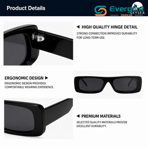 <span class=keywords><strong>Gafas</strong></span> de Sol Rectangulares Modernas de Acetato Estilo Años 90 para Mujer, <span class=keywords><strong>Gafas</strong></span> de Sol Polarizadas para Hombre, Lentes Pequeñas, <span class=keywords><strong>Gafas</strong></span> de Sol de Verano con Protección UV400 - Product Image 4