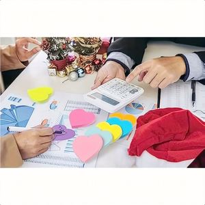 240 blocs-notes autocollants de couleurs vives en forme de cœur, notes adhésives multicolores pour l'organisation à la maison, à l'école et au bureau - Product Image 4