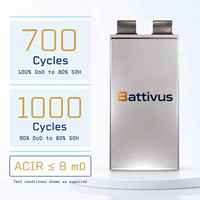 Batterie Battivus 3.5V 30.75Ah 340Wh/kg haute densité semi-solide en format pochette, décharge élevée 3C 5C pour pack de batteries de drone VTOL UAV FPV