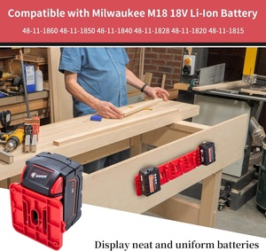 Groothandel batterijhouder voor Milwaukee 18V accu's M18S wandmontage batterijopslag dock houder - Product Image 4