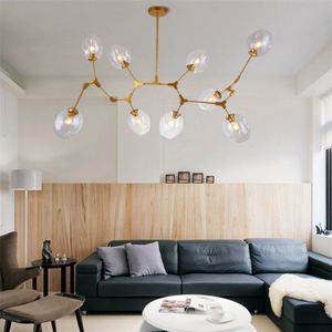 Lustre moderne américain pour salon, 7 anneaux, 150 cm de large, bronze brossé, luminaire suspendu en métal - Product Image 3