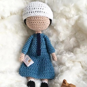 Poupée musulmane en crochet avec hijab, cadeaux de douche pour enfants, décoration de l'Aïd, artisanat du Ramadan, articles de l'<span class=keywords><strong>Avent</strong></span>, jouet en crochet - Product Image 4