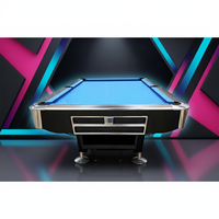 Table de billard de luxe en bois massif de 9 pieds avec plateau en ardoise, option tennis de table, qualité tournoi, pour usage domestique et commercial
