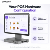 Tablette Android 12 pouces G99 6 Go 128 Go avec 4 haut-parleurs RJ11 25W, USB-A*5 PD, connecteur Pogo Pin, NFC frontal NXP, Android 16 GMS, tablette POS EMV