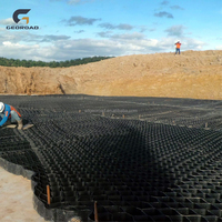 Géocell en plastique nid d'abeille texturé et perforé HDPE, prix fabricant, grille de gravier, géocell pour la construction routière