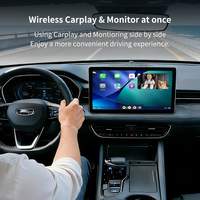 Adaptador Portátil Universal para Coche con Carplay, Bluetooth 5.4, 64 MB de RAM + 16 MB de ROM, Cámara para Coche, Asiento Trasero, Bebé