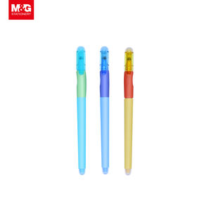 Bolígrafos Borrables Ergonómicos Antibacterianos Únicos M&G, 2 Borradores, Azul Cristal, 0.5 mm, Material de Oficina Escolar, Bolígrafo de Gel Borrable - Product Image 2