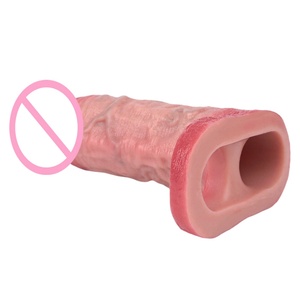 OS-ADL5089 Silicone Penis Cover 17.6cm Skin Feeling <b>Dildo</b> Sheath Cock Extender Delay Ejaculation Condom Sex Toys for Men Couple - Product Image 4