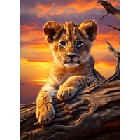 Peinture diamantée peinte à la main la plus populaire pour enfants, design animal simple avec motif de Pika Bara préféré
