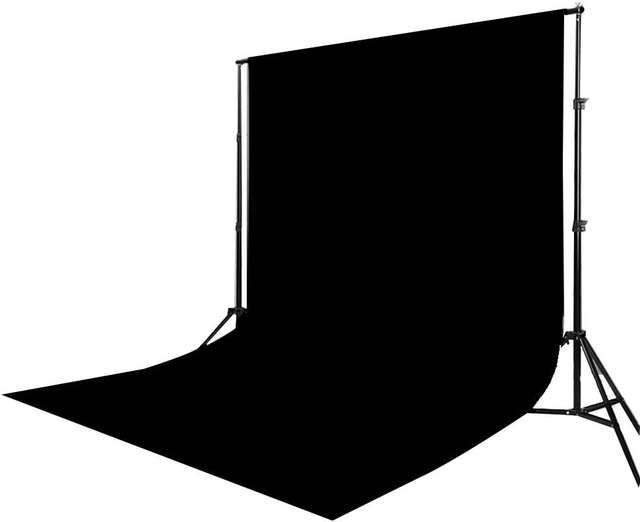 Black Velvet Photography Backdrop Light Absorbing Non-Reflective Solid Professional Background Cloth 1.5x2M for Studio