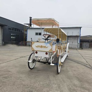 Wedding Style 4-<b>row</b> Sightseeing Carriage/Tour Park Sightseeing Carriages/Electric Horse-Drawn Elegant Tourist Carriage - Product Image 6