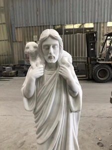 Factory High Quality Hand Custom Large <b>White</b> Marble Stone Jesus Good Sculpture Jesus Christ High-Quality Marble a - Product Image 3