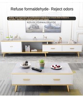 Bon prix, design moderne et populaire, options de couleur, table basse en bois noir et or pour le salon